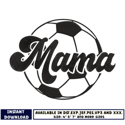 football mama embroidery