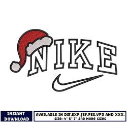 nike chrismas hat embroidery design