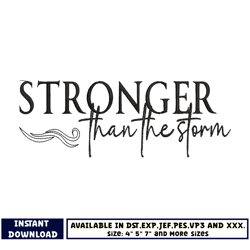stronger than the storm embroidery