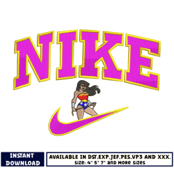 wonder woman nike embroidery design