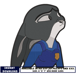 judy hopps embroidery design