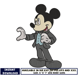 mickey groom embroidery design