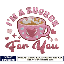 mickey im a sucker for you embroidery design