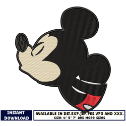 mickey mouse kiss embroidery