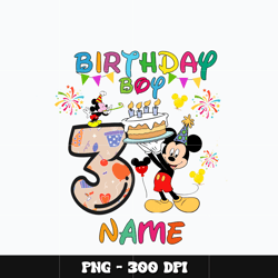 Mickey birthday boy name Png, Mickey Png, Disney Png, Digital file png, cartoon Png, Instant download.