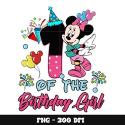 minnie 1st of the birthday girl png