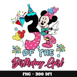 minnie 3rd of the birthday girl png