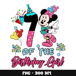minnie 7th of the birthday girl png