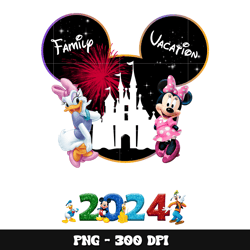 minnie head family vacation 2024 png