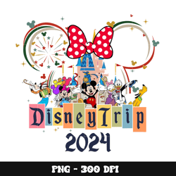 minnie mouse disney trip 2024 png