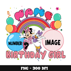 minnie number birthday girl png