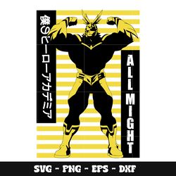 all might svg, my hero academia svg
