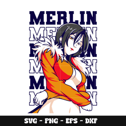 merlin anime design svg