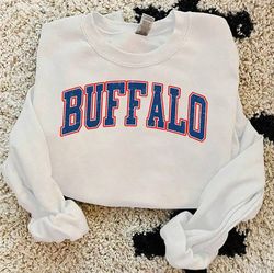 vintage buffalo football sweatshirt, shirt retro style 90s vintage unisex crewneck, graphic tee gift for football