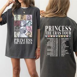 princess eras tour tshirt, disney princess tour tee, disney princess characters shirt, disney girl trip shirt