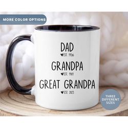 great grandpa mug, great grandpa gift, great grandpa pregnancy announcement mug, new great grandpa coffee mug, (mug-24 g