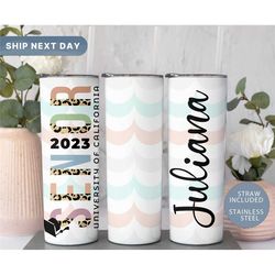 senior graduation tumbler gift, class of 2023 tumbler cup with straw, college graduation gift, high school student tumbl