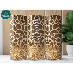 giraffe tumbler personalized, giraffe tumbler gifts for her, giraffe tumbler cup, giraffe cup with straw, giraffe tumble