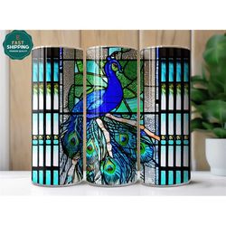 peacock tumbler for women, peacock gifts for her, peacock cup for girl, peacock gifts for women, peacock cup with straw,