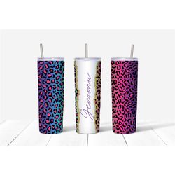 rainbow leopard 20oz tumbler, gift for mum, mothers day gift, sister gift, auntie gift, christmas gift for mum, mum birt