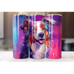 20oz double insulated aussie tumbler | australian shepherd gifts | dog tumbler | dog mom | aussie mom | dog dad | aussie