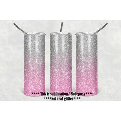 20 or 30oz skinny tumbler | pink and grey | skinny | straight | lid with straw | double walled