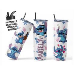 stitch gift, personalized lilo and stitch tumbler, stitch pattern tumbler, disney tumbler, gift for stitch lover, custom