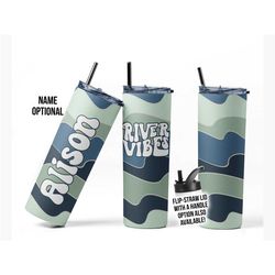 river vibes tumbler, custom river mug, river vacation, insulated river vibes tumbler, personalized family river vacation