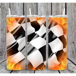 20 or 30oz skinny tumbler, checkered flag, checkered tumbler, nascar, car racing, racing flag, racing checkered flag, me