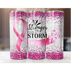 20 or 30oz skinny tumbler, breast cancer, cancer awareness, pink ribbon, butterfly, sublimation, butterflies, lid with s