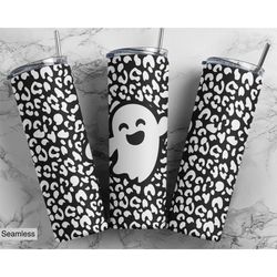 20oz or 30oz skinny tumbler | ghost | halloween | cute | black | straight tumbler | skinny | spooky vibes | spooky seaso