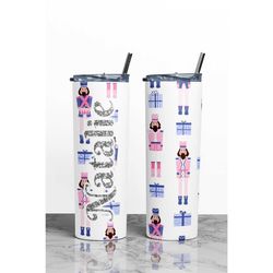 christmas nutcracker doll, custom christmas tumbler, personalized christmas mug, family holiday tumblers, winter travel