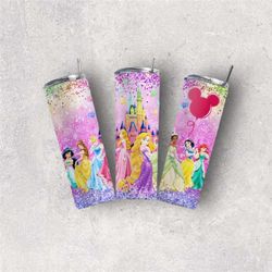 disney princess personalised with name 20oz insulated tumbler