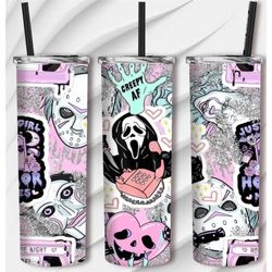 20 oz custom design horror story sublimation tumbler gift teachers gift lunch box coffee addict