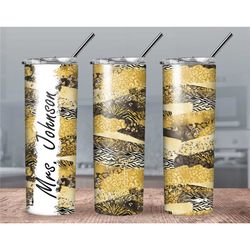 personalized animal print tumbler// custom tumbler gift// cups// mugs// drinking glass// custom name gifts//mothers day