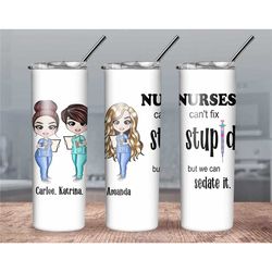 personalized nurse tumbler// coworker nurse tumbler// nurse life tumbler// interchangeable nurse tumbler// personalized