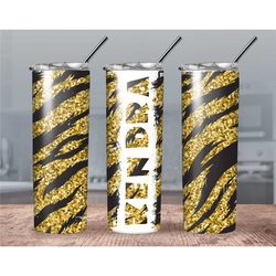 personalized glitter tiger tumbler//tiger print tumbler//personalized gift//cups//mugs// drinking glass// mothers day tu