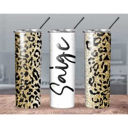 personalized glitter tumbler// cheetah glitter tumbler with name//cheetah glitter coffee cup//glitter tumbler with name/