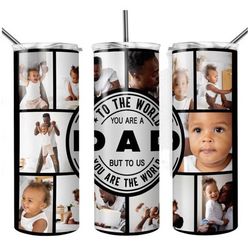 tumbler dad photo personalised 20oz