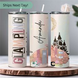 personalized camping tumbler gift for camper outdoor lover - adventure lover gifts glamping tumbler gift camper gifts -