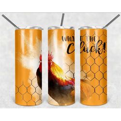 what the cluck rooster personalized 20 oz skinny tumbler