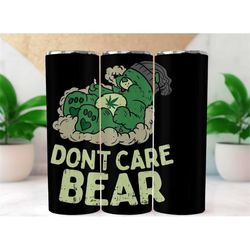 don't care bear 20oz skinny tumbler