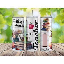 blessed teacher tumbler cup, teacher gift for her, profession gift, teacher appreciation gift for coworkers, teacher tum