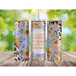 funny tumbler cup for women, funny gifts for her, sunflower gifts with leopard print, coffee tumbler with straw and lid,