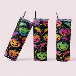 spooky vibes tumbler, cute halloween tumbler, cute pink tumbler, coffee cup for fall, ghost tumbler, pumpkin spice tumbl