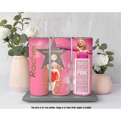 marilyn monroe inspired sublimated tumbler with personalized name - perfect gift for fans!