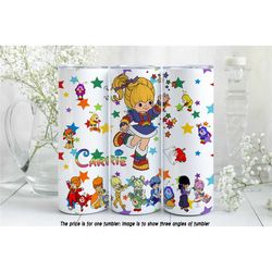 rainbow brite & the color kids tumbler with personalized touch - sip in color!