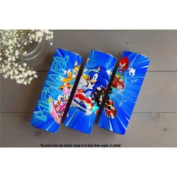 surf's up with sonic and friends! personalized tumbler for on-the-go fun