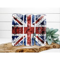 United Kingdom Flag Tumbler, Great Britain Tumbler, Distressed Flag Tumbler, Distressed Flag, America, United Kingdom Fl