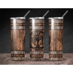 tree of life tumbler, 20 ounce tumbler, viking tumbler, whiskey barrel tumbler, tribal tree of life